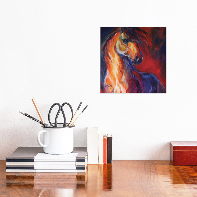Stallion Red Dawn by Marcia Baldwin - Wrapped Canvas Print