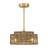 Chaddie 20" 4-Light Fandelier in Warm Brass with Remote Control