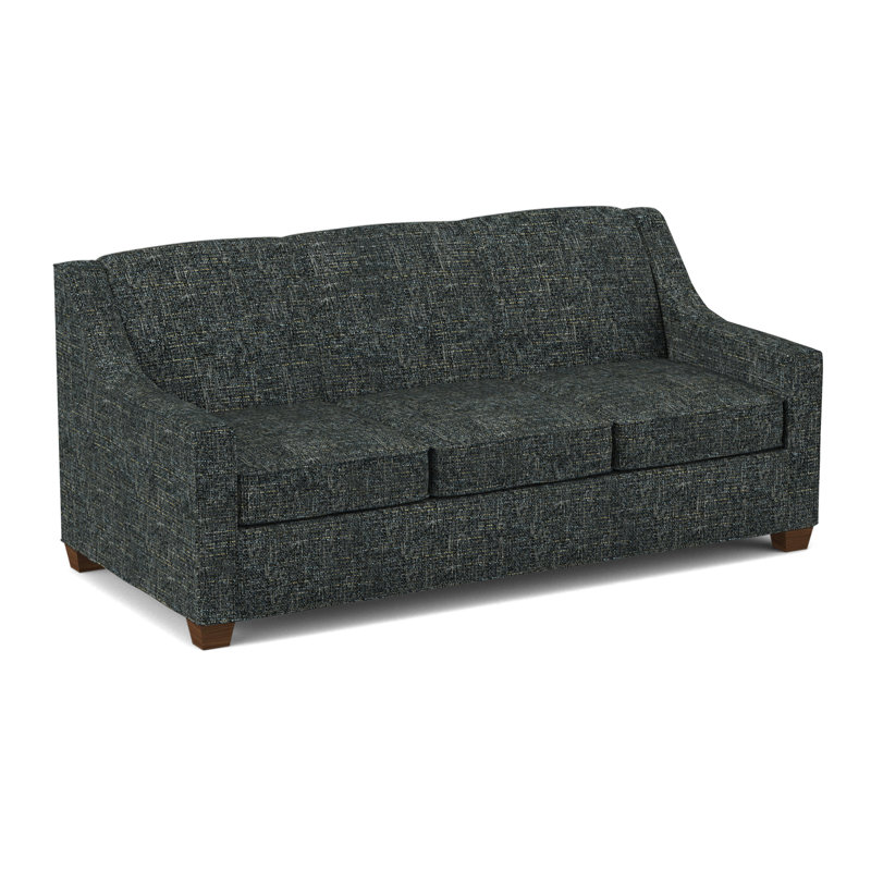 Phillips Square Arm Sofa with Reversible Cushions, Connelly Crow, 34.5" H x 76" W x 36" D, Montana Walnut