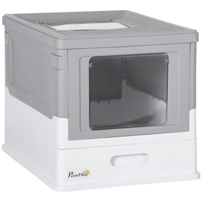 Fully Enclosed Cat Litter Box with Scoop