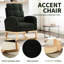 Chaise berçante en mélange moderne avec repose-pieds réglable, ergonomique et bonne capacité de poids-1495382533