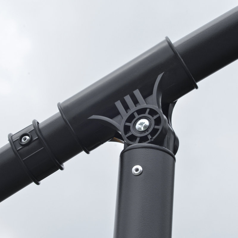 Raylee 295cm Lighted Cantilever Parasol, Black
