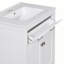 Meuble-lavabo de 30 pouces avec lavabo en céramique, armoire de salle de bain simple blanche moderne avec 2 portes et une tablette, portes à fermeture en douceur-1672368006-1672368007