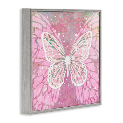 Ailes de papillon rose encadrées par Martina Pavlova