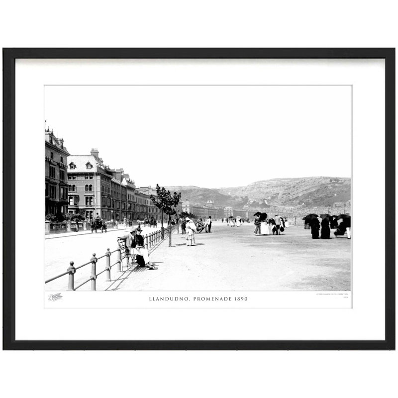 Llandudno, Promenade 1890 - Single Picture Frame Print, 40cm H x 50cm W x 2.3cm D