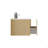 24" Striped Bathroom Vanity With White Ceramic Sink, Wall Mounted Floating Bathroom Vanity-583589176-583589175