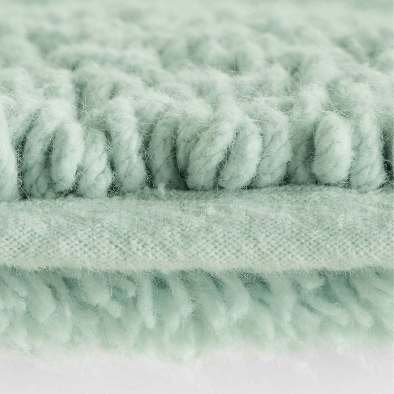 Tapis pour salle de bain réversible 17 x 24 po 100% coton 3000 g / m² - Surface douce et confortable au look dense