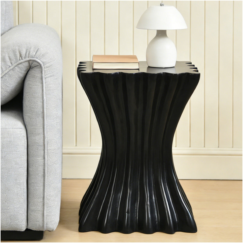 Table d'appoint d'extérieur, Noir