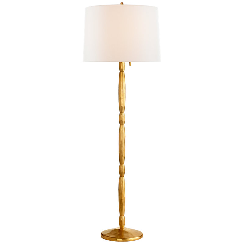 Hollis Floor Lamp, Natural Brass