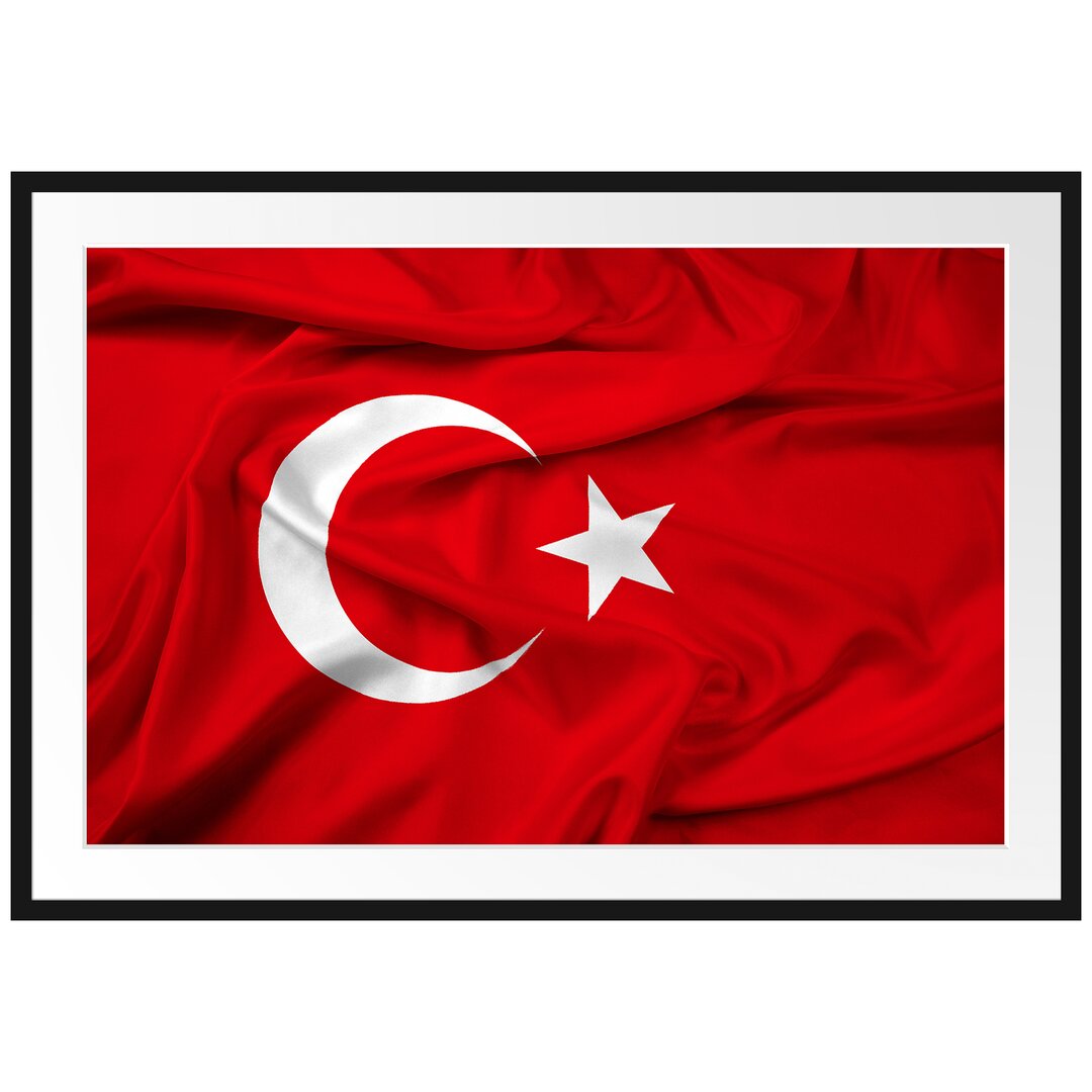 Gerahmtes Poster Turkey flag Türkei Flagge