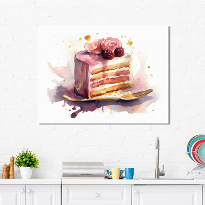 Temptation Of A Delicious Cake I " Temptation of a Delicious Cake I " Watercolor Print