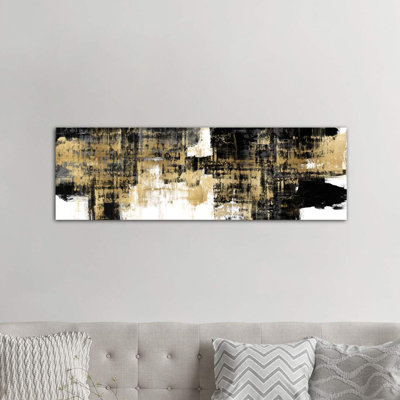 Amplified Gold On Black by Alex Wise - Wrapped Canvas Print