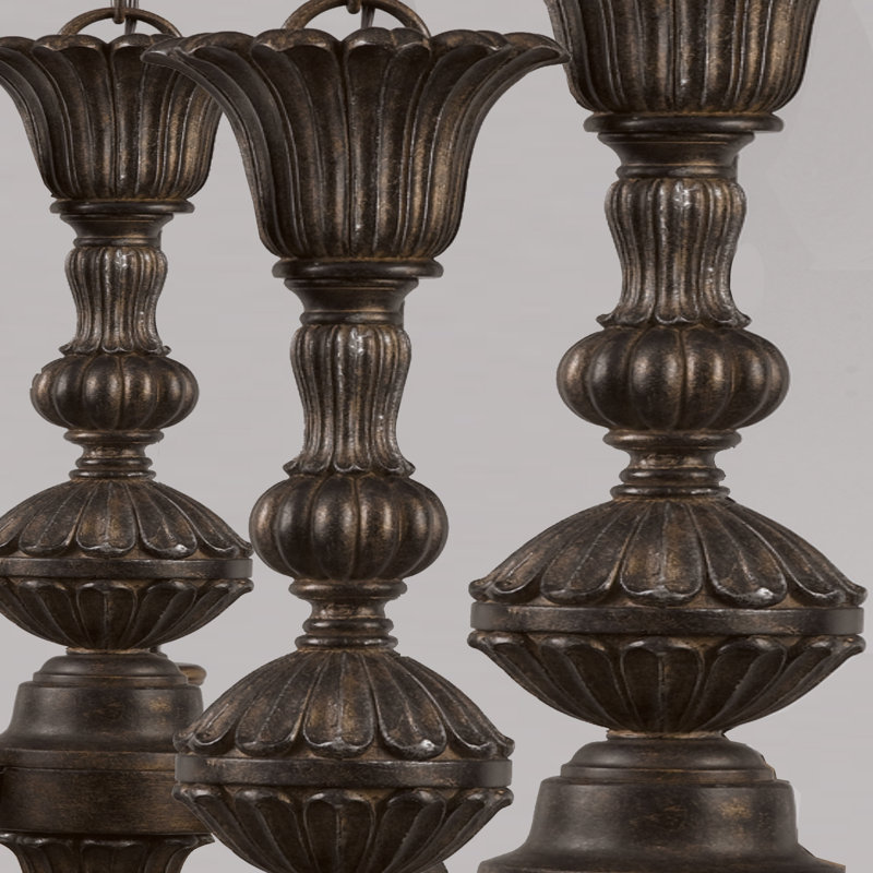 Tusten 9 - Light Shaded Classic / Traditional Chandelier