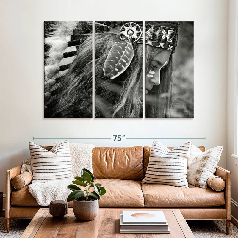 Lelar Native American Muse, 42" H x 65" W