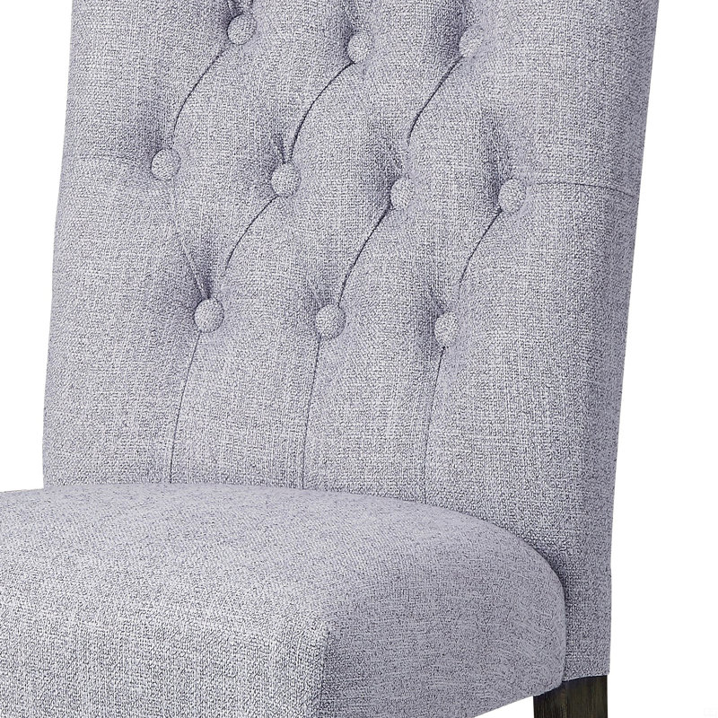 Chaise d'appoint avec capitonnage à boutons (ensemble de 2)