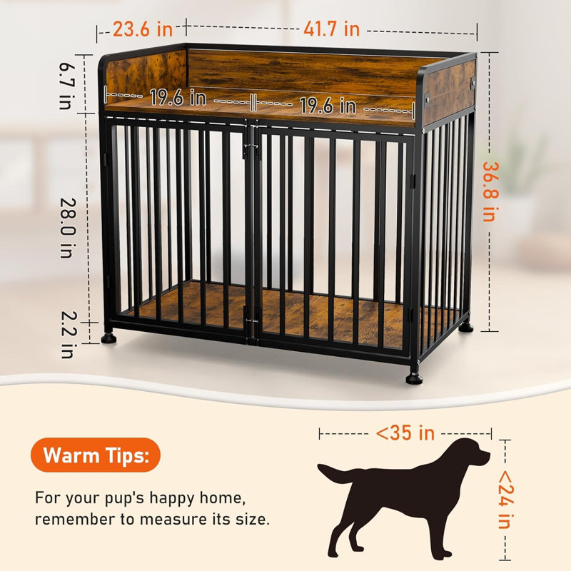 Caisse pour chien en bois, Noir
