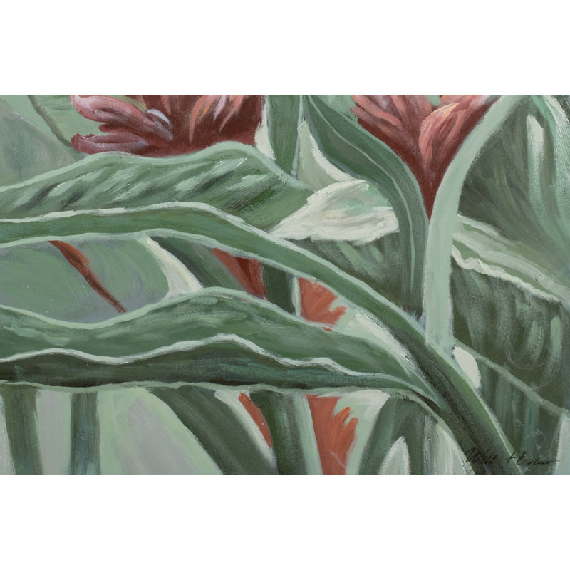 Jungle Blossom Hand -Painted Acrylic Painting