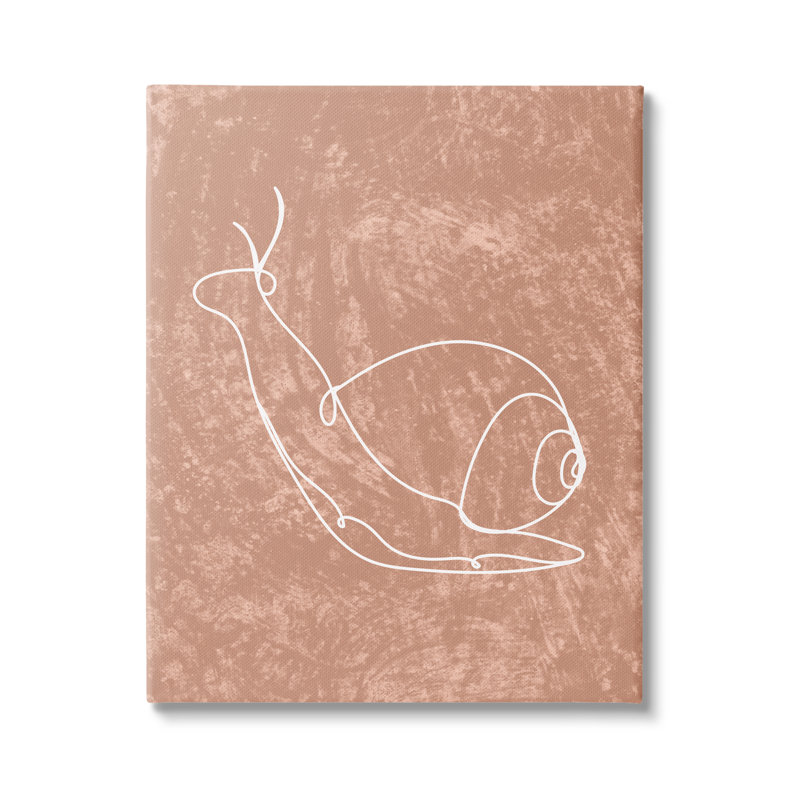 Dessin d'un escargot par Lil 'Rue, H 40 po x l 30 po x P 1,5 po