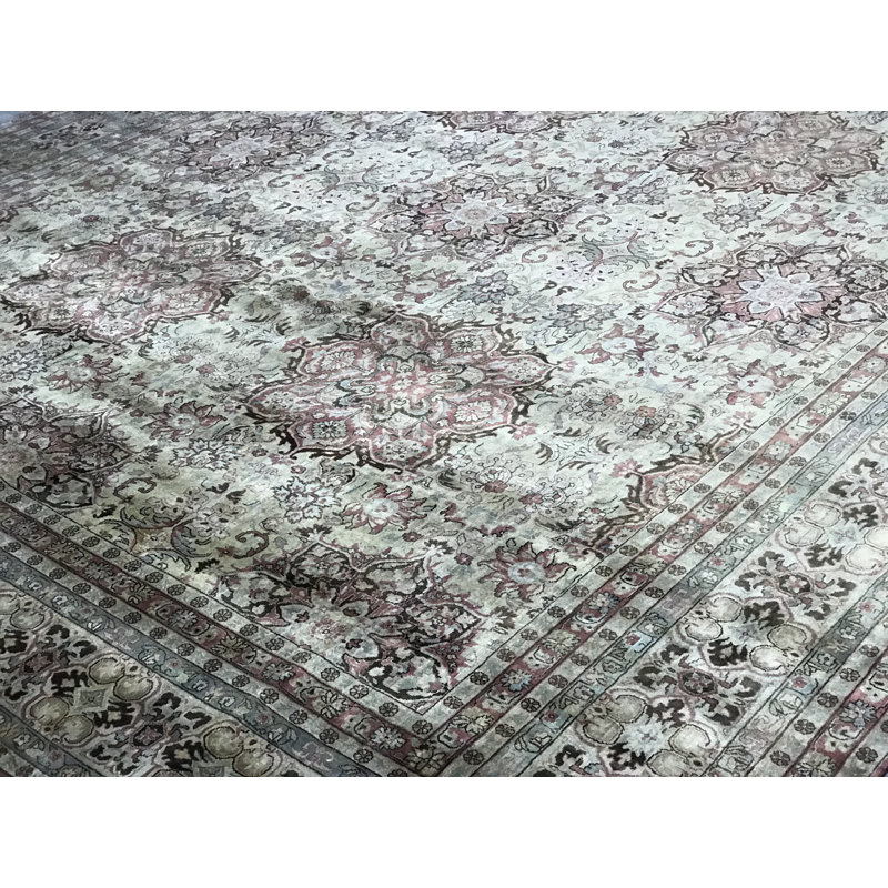 Avalon Wool Oriental Area Rug in Blue/Pink