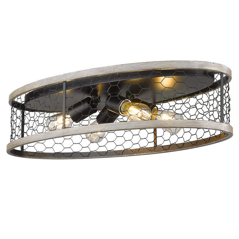 Plafonnier encastré unique à 4 lumières de 24 po Callie