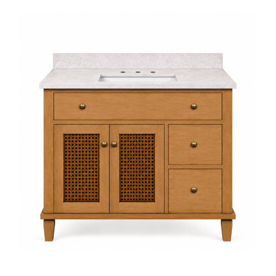 Comptoir de meuble-lavabo en noyer riche 36 po x P 21 po Marly