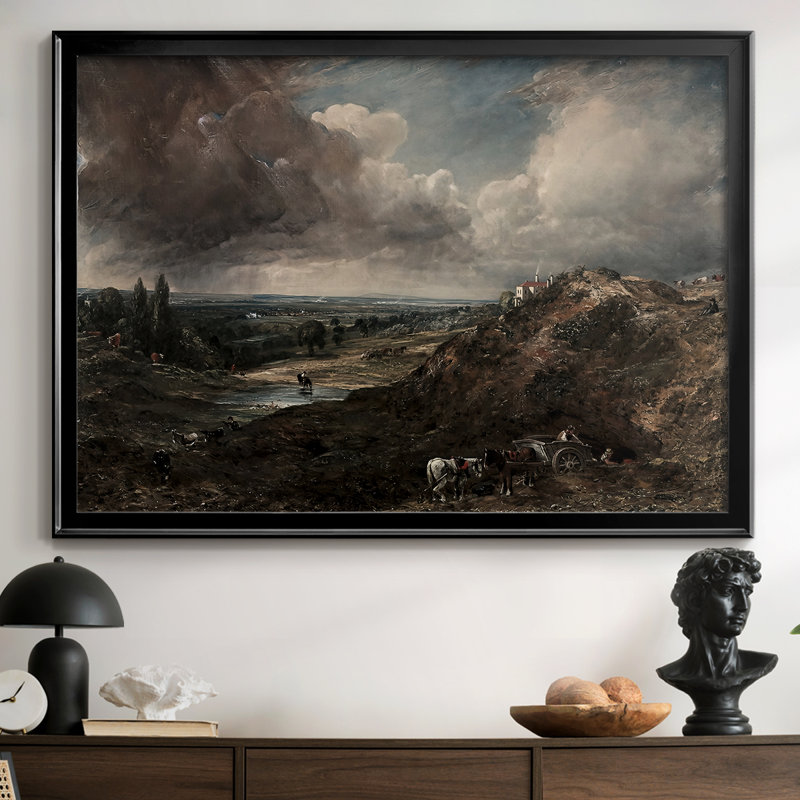 Branch Branch Pond, Hampstead Heath-John Constable - Toile tendue avec châssis, c. 1824 - 1828, 26,5 x 36,5, Toile avec cadre