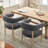 19.3" Seat Height Upholstered Side Dining Armchair with Solid Wood Legs-230250732