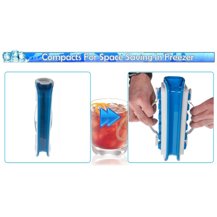 Ice Cube Trays, Portable Silicone Ice Cube Bin With Storage For Freezer,  Easy Push And Pop Out Ice Cube Maker Mold For Whisky, Red Wine, Cocktail