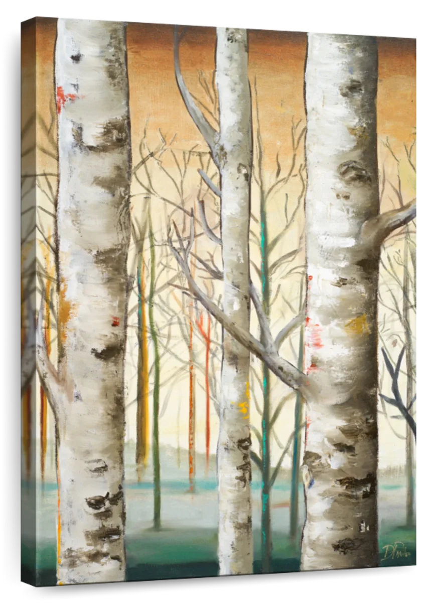 Millwood Pines Alvord Gold Birch Forest III | Wayfair