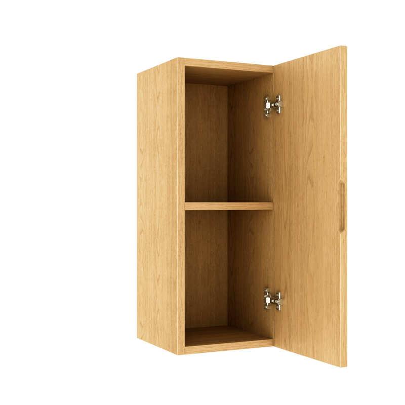 Bathroom Cabinet In Oak, And With Shelf Soft Close Door For Bath Oak Storage Cabinet, 12" , Practical
