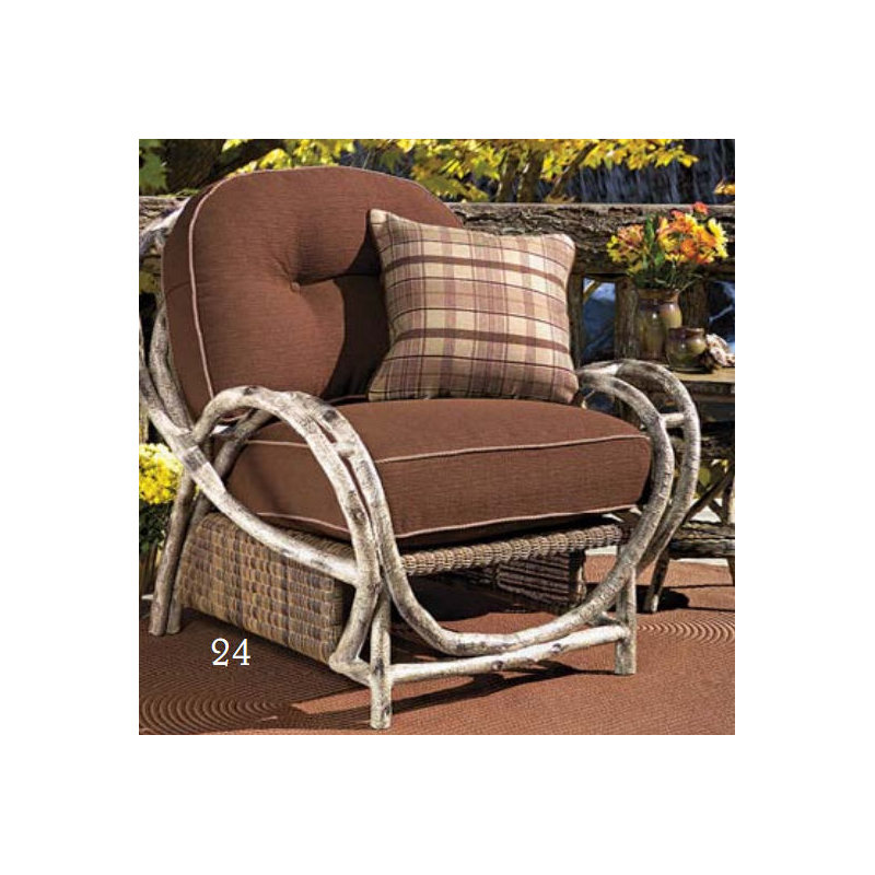 River Run Outdoor Lounge Chair, Fairview Indigo Abstract Sunbrella®
