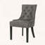 Ensemble de 2 chaises de salle à manger contemporaines avec accoudoirs inclinés et capitonnés-2057488147