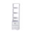 White 4-Tier Wall-Leaning Nightstand
