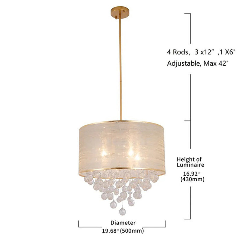 Dequisha 4 - Light Gold Pendant
