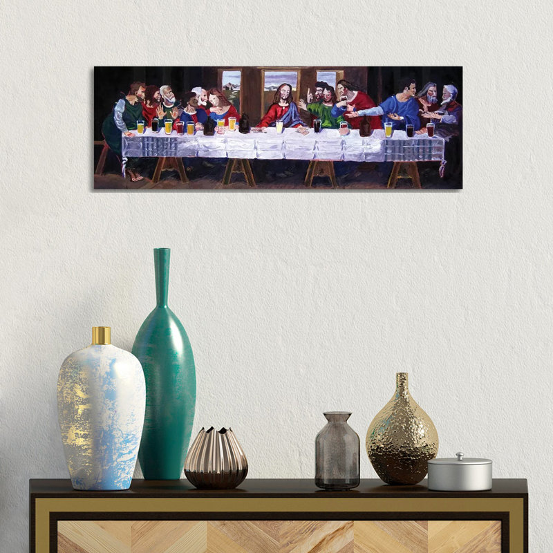 The Last Beer Tasting by Scott Clendaniel - Wrapped Canvas Panoramic Painting, 30.48 cm H x 91.44 cm W x 3.175 cm D