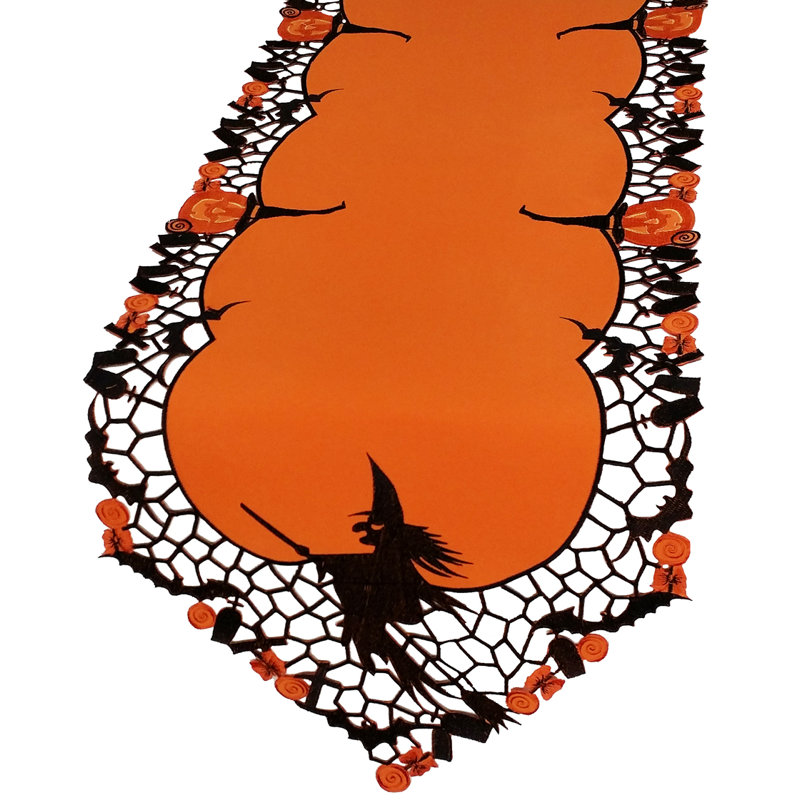 Lapham Witch Cutwork Table Runner, 16" W x 34" L