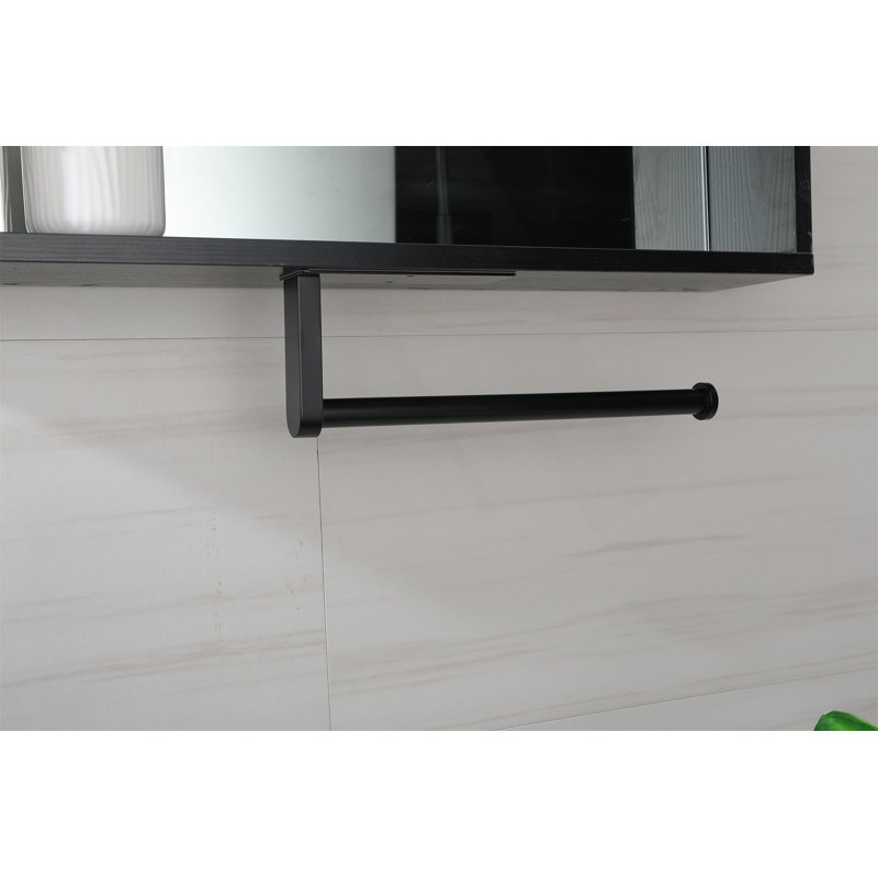 2 Pack Paper Towel Holder Wall Mount, Black Paper Towel Holder Under Cabinet, Self Adhesive Paper Towel Holders, Kitchen Towel Holder For Kitchen Organization And Storage (12Inch, 2 Pack)