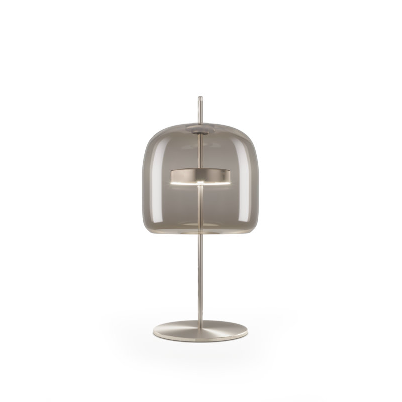 Jube Table Lamp P Old Green Transparent Matt Steel L2415 Ul, Smoky Transparent, Matte Steel, 22" H x 10" W x 10" D