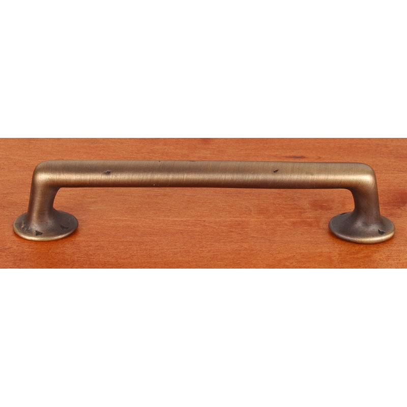 Antique English 6'' Brass Bar Pull with Mounting Hardware