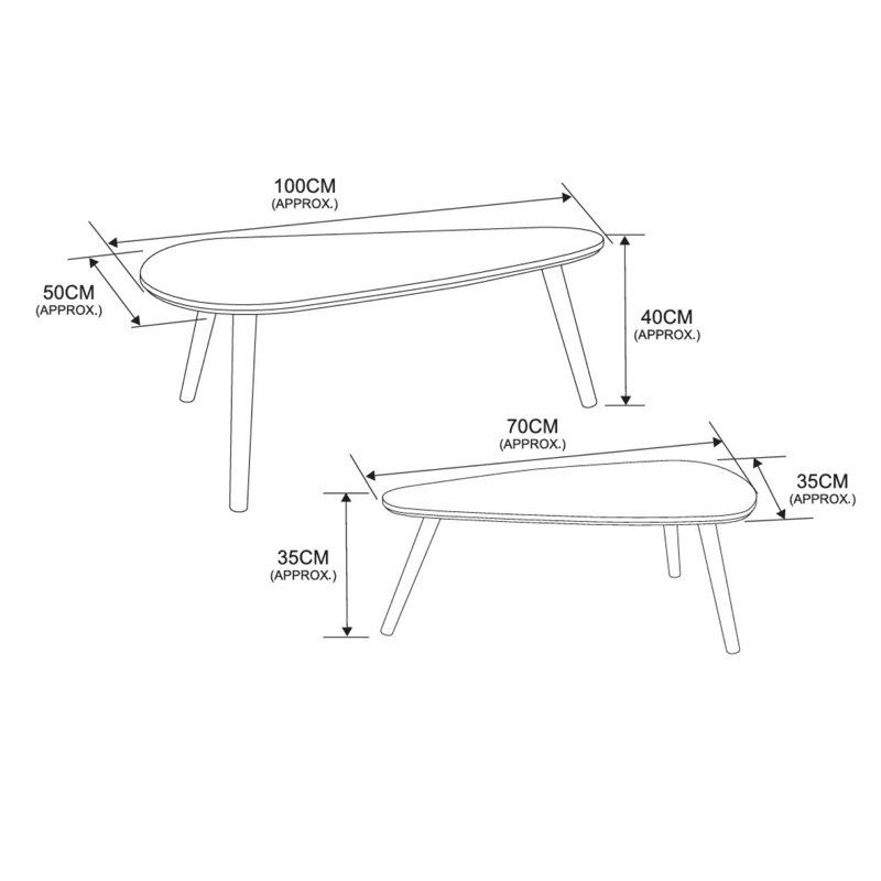 Perley 2 - Piece Living Room Table Set