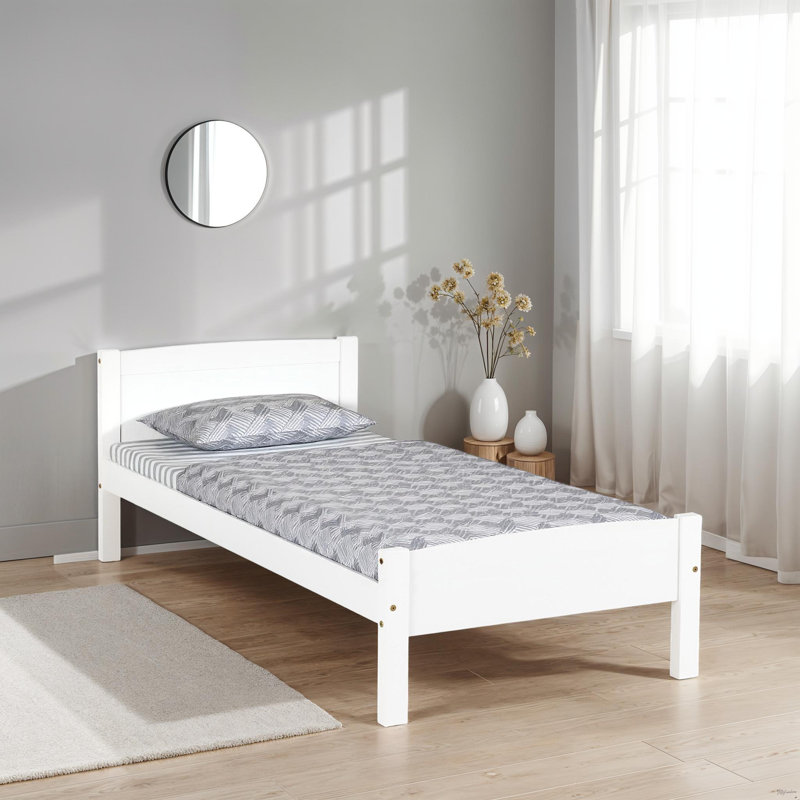 Auckland Bed Frame, White, Single (3')