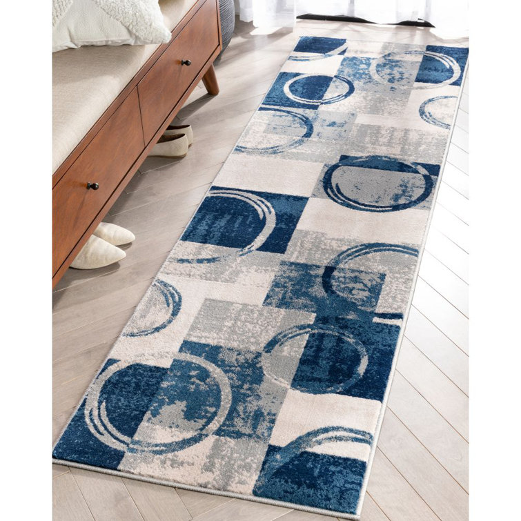 Tapis gris et bleu Chimeng