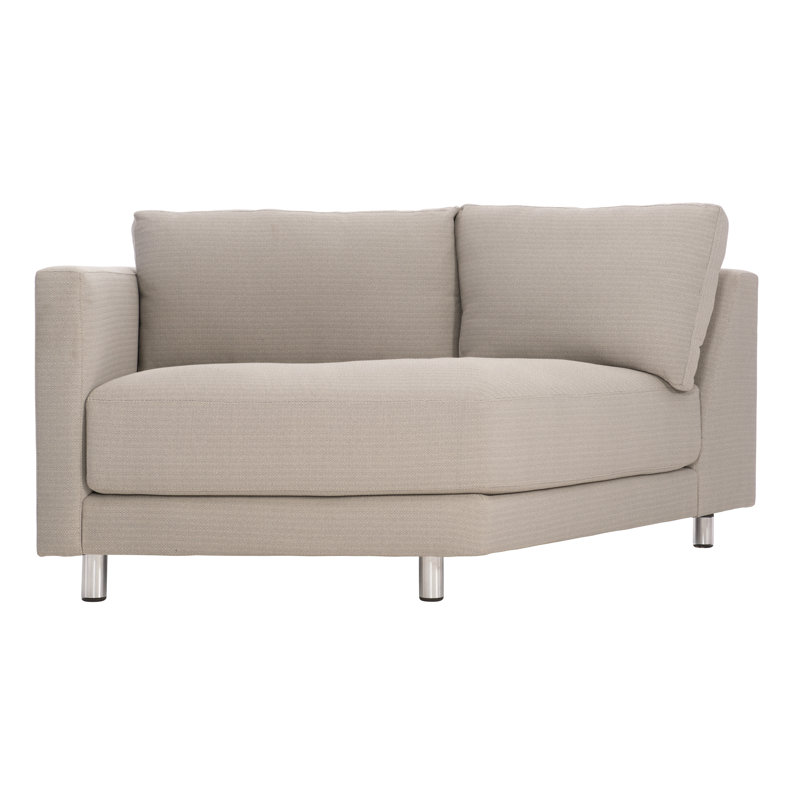 Avanni Patio Sectional with Sunbrella Cushions, Silver, White Vinyl 6503-000