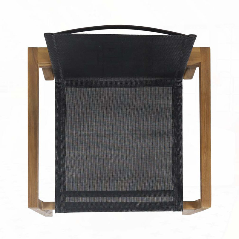 Outdoor Wood Patio Armchair,Dining Chair, Gray, Teak