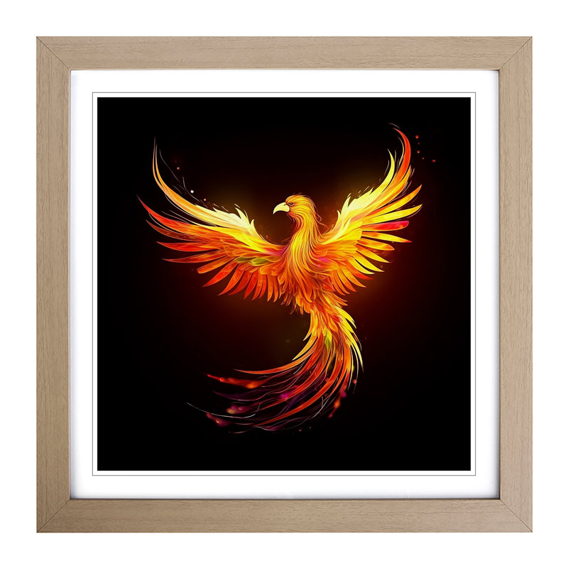 Phoenix Graphic Art - Framed Print, Oak