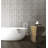 12" X 12" Gray Stone Grid Mosaic Floor And Wall Tile