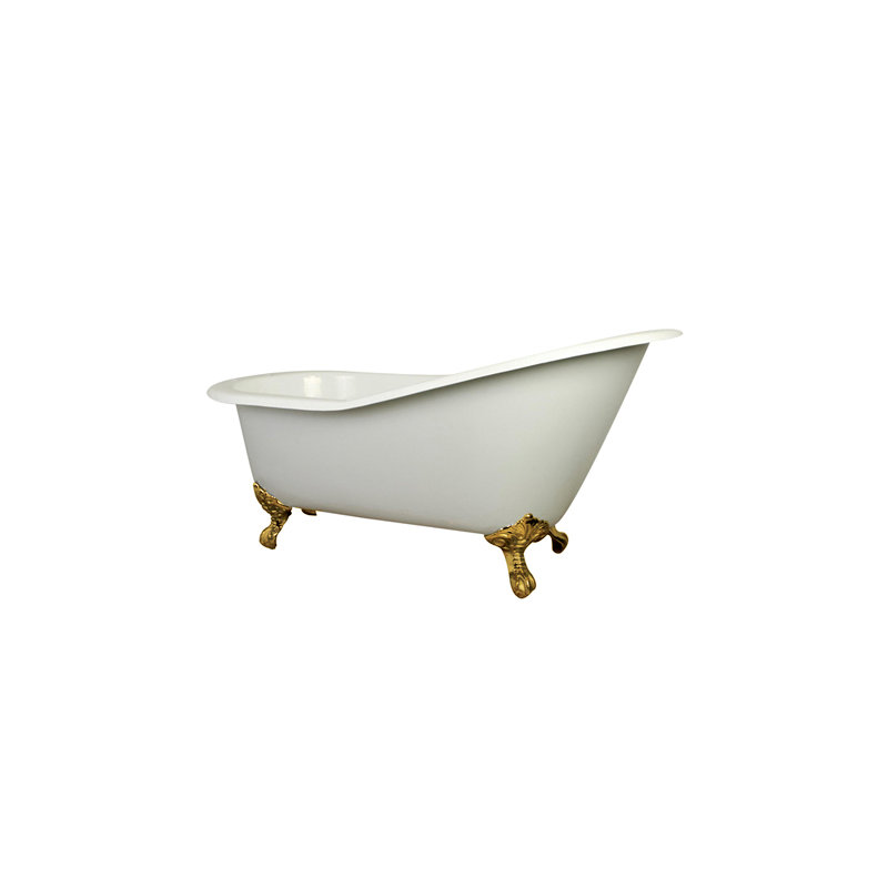 61" x 30" Soaking Bathtub, Polished Brass