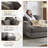 Oversized Cozy Chaise Lounge Chair Indoor with Ottoman,43.3" W Corduroy Upholstered Comfy Sofa, Modern Fluffy Deep Seat Couch, Leisure Sleeper Sofa Reading Armchair for Living Room, Bedroom, Office-2078228223