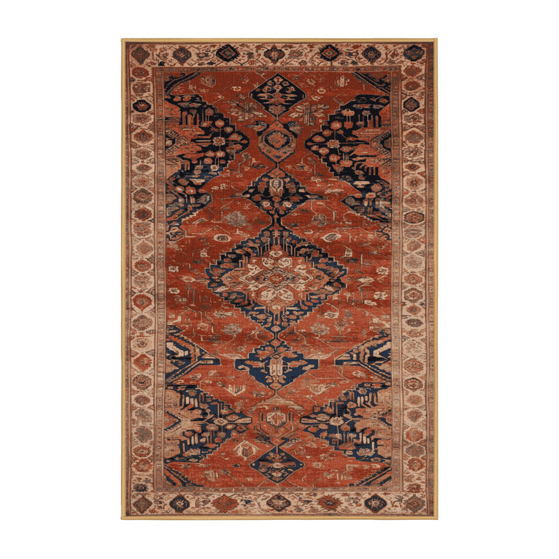 Tapis brun lavable à la machine, Rectangulaire 2 pi x 3 pi