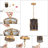 Elvida 1 - Light Unique / Statement Drum Pendant
